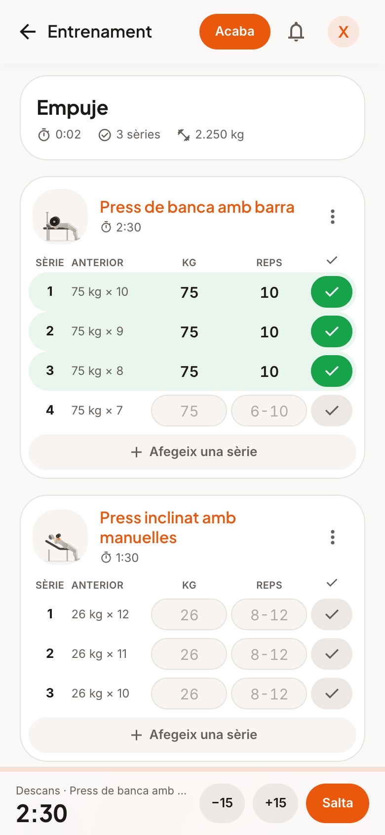 Descans amb avís