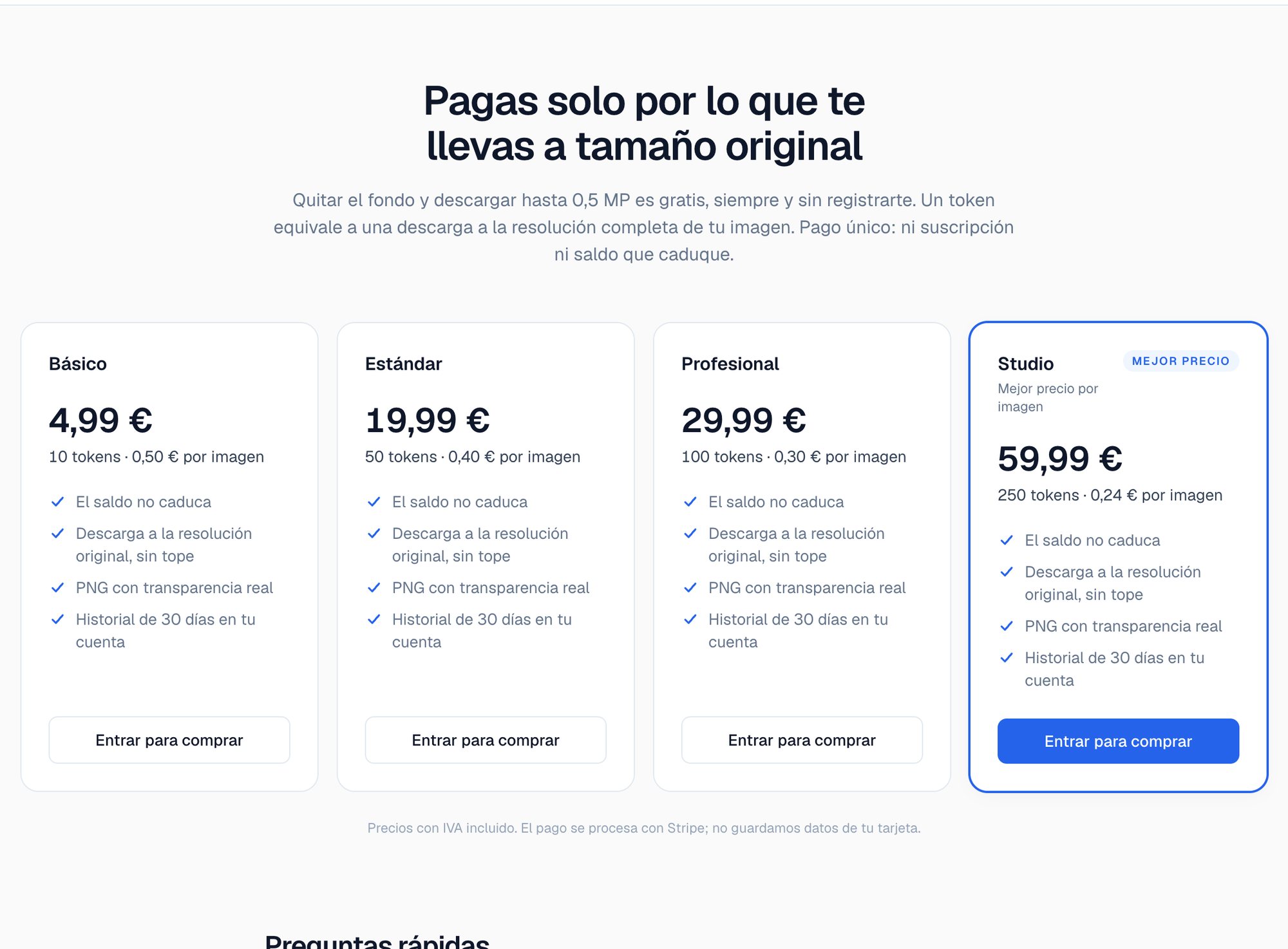 Paquets de tokens