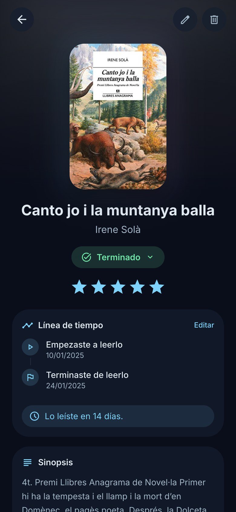 Fitxa d'un llibre